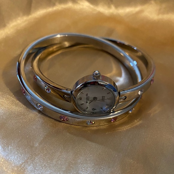 Alessandra Olla Double Bangle Crystal Watch - Picture 8 of 13